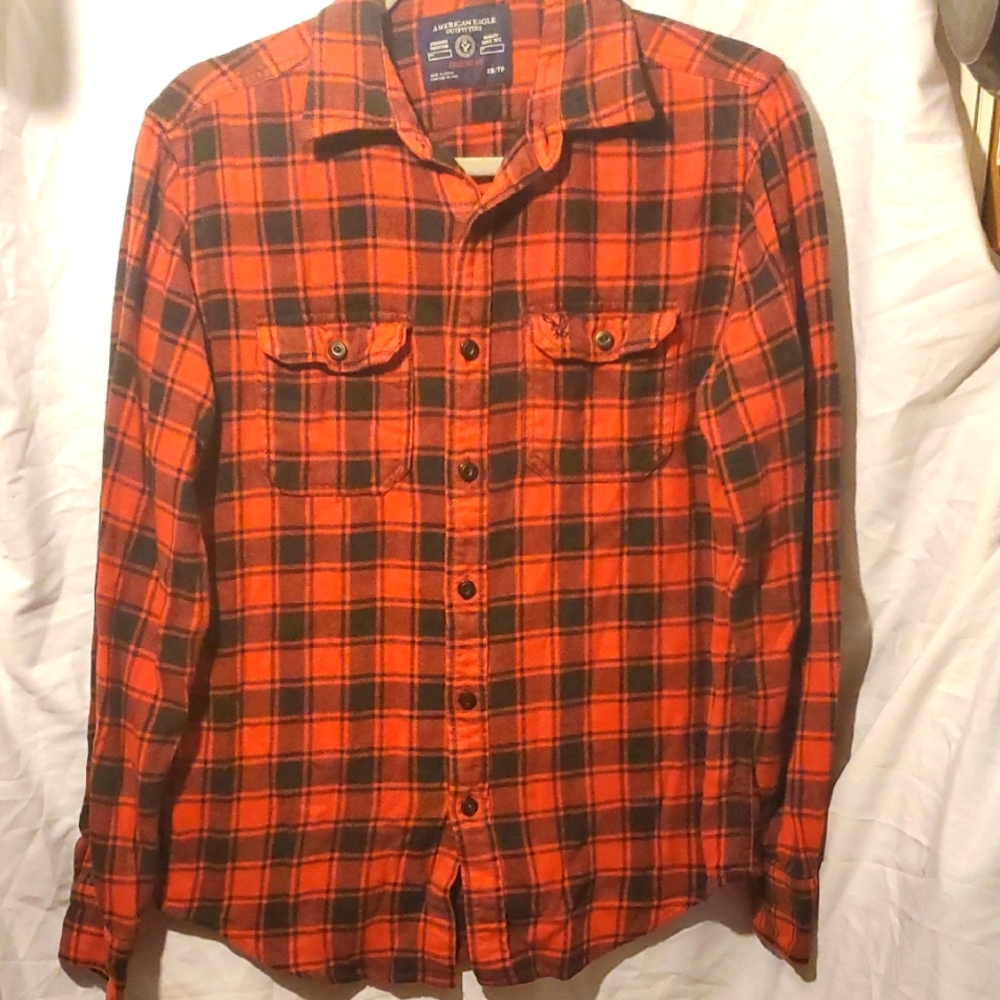 Men's Red Plaid Shirt